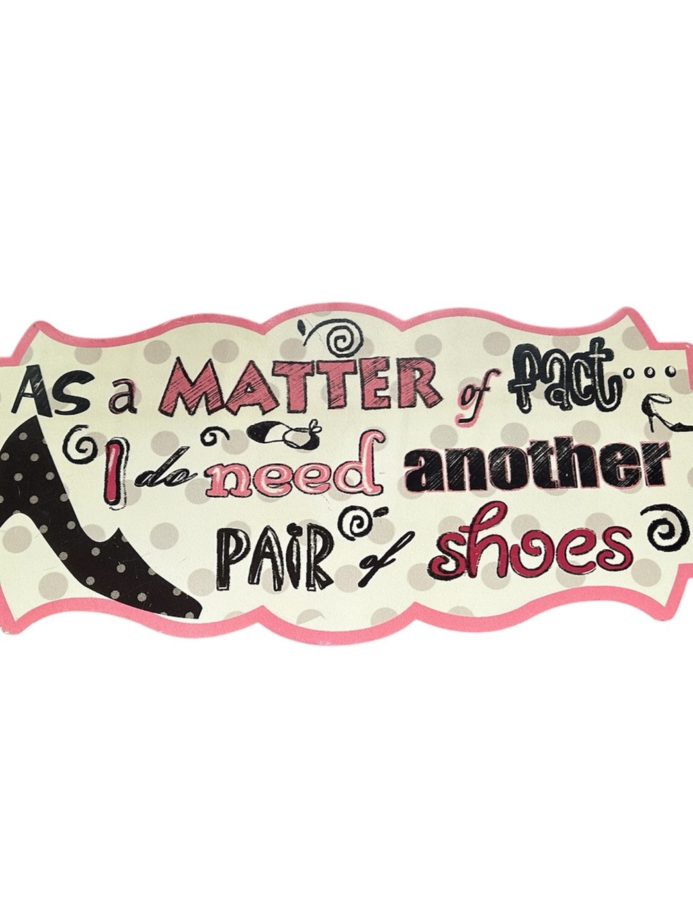 Lightweight Metal Tin Shoe Sign